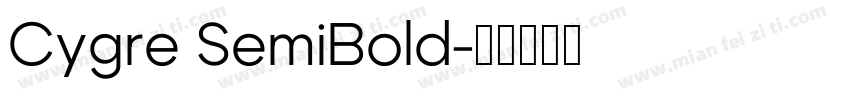 Cygre SemiBold字体转换